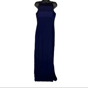 Vintage Dave & Johnny Blue‎ Purple Sleeveless Maxi Dress Size 12